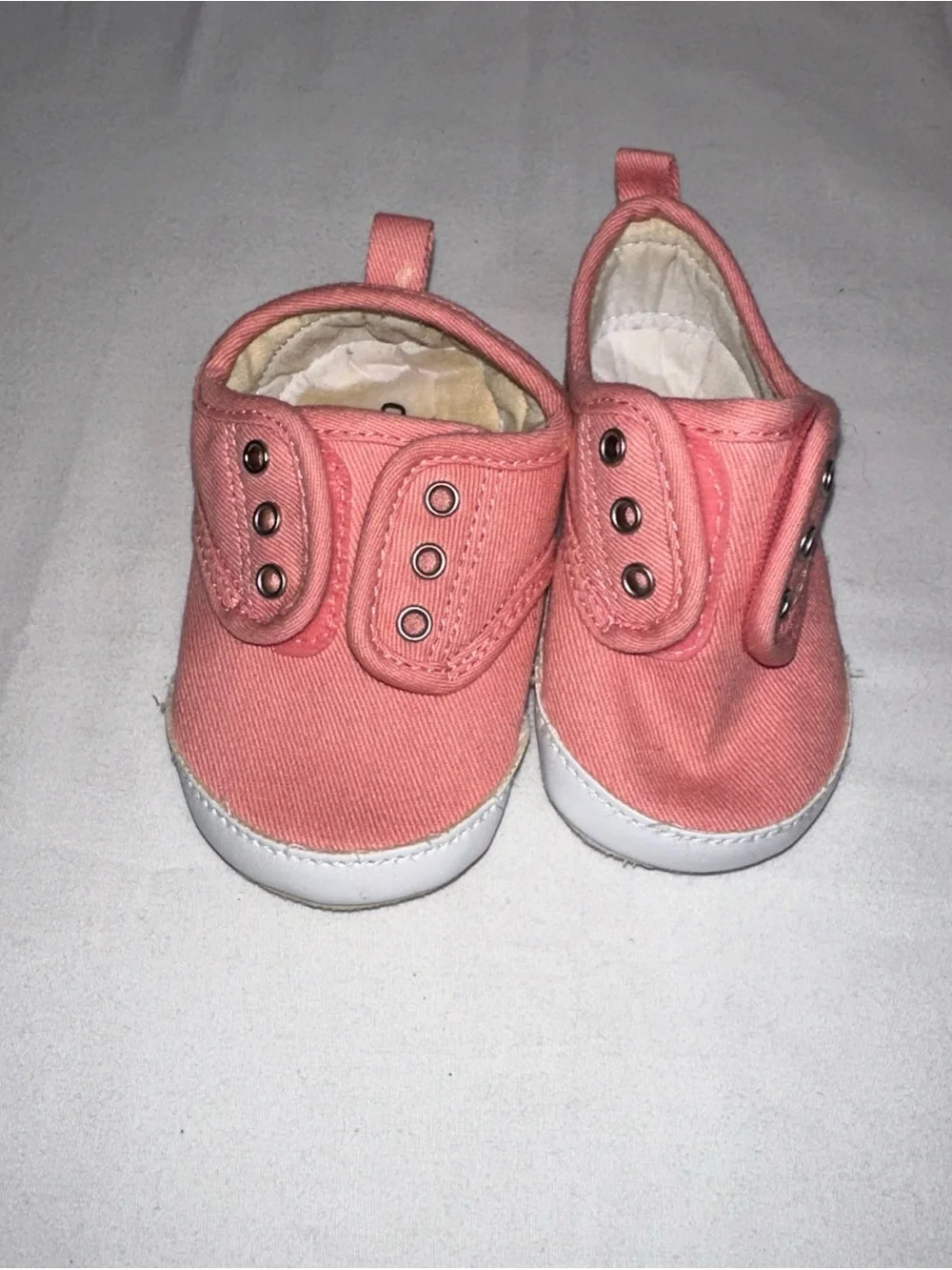 Old Navy Coral Canvas Slip-On Baby Shoes